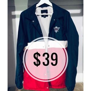 Red White and Blue Vans Torrey Bomber Jacket NWT✅